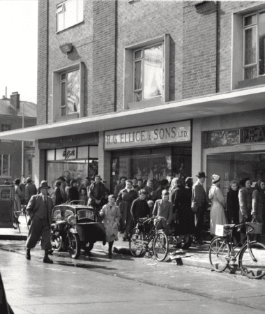 Shoppers at the Stow