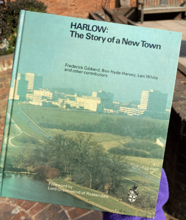 Image shows front cover of the book, Harlow: Story of a New Town